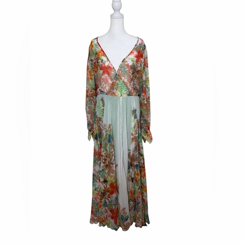 Floral Vintage Multicolor Maxi Dress
